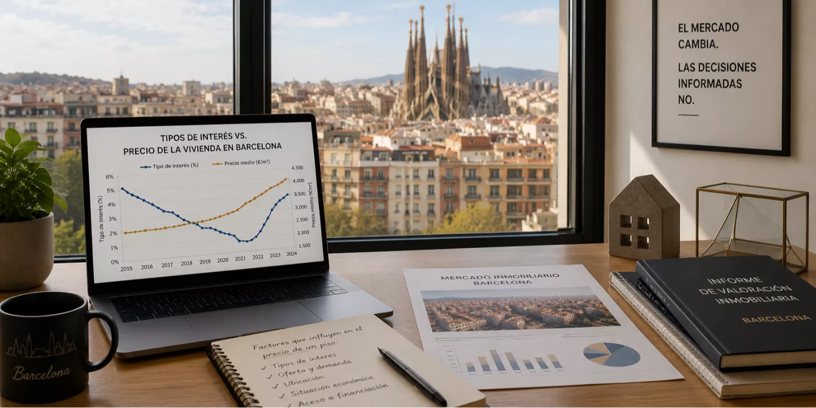Cómo influyen los tipos de interés en el precio de un piso en Barcelona