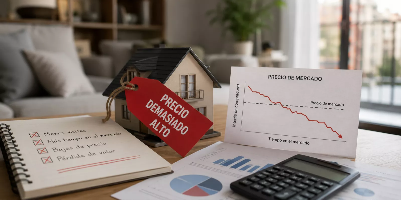 Los peligros de tasar tu vivienda por encima del precio de mercado