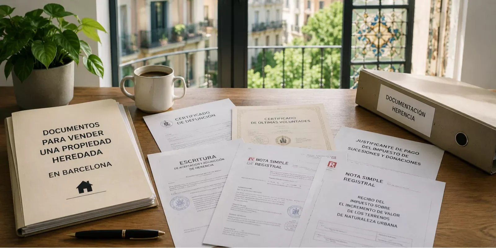 Documentos para vender una propiedad heredada en Barcelona